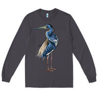 Smoke Louisiana Heron Long Sleeve Tee - LillyAllenDesigns