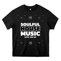 Black soulful house music deep house edm premium t shirt Heavy Core Tee - linhVisuals
