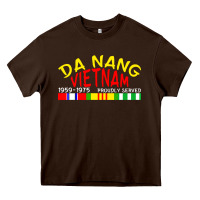 Chocolate Brown da nang vietnam war veteran military Heavy Core Tee - linhVisuals