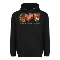 Black Peace Love Jack Russel Heavyweight Hoodie - Jasminsmagicworld