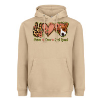 Mushroom Peace Love Jack Russel Heavyweight Hoodie - Jasminsmagicworld
