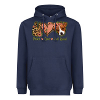 Navy Peace Love Jack Russel Heavyweight Hoodie - Jasminsmagicworld
