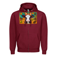 Burgundy autumn baby cow Zipper Hoodie - Jasminsmagicworld