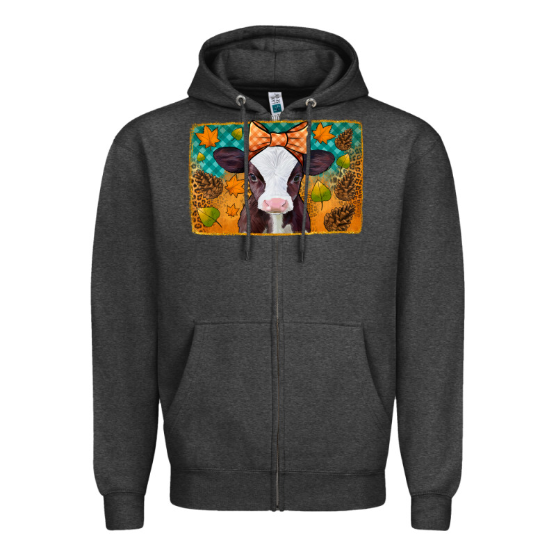 Autumn Baby Cow Zipper Hoodie by Jasminsmagicworld | Teevron