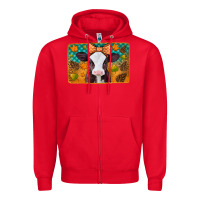 Red autumn baby cow Zipper Hoodie - Jasminsmagicworld