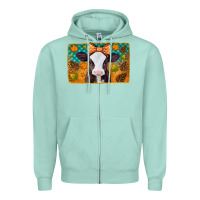 Seafoam autumn baby cow Zipper Hoodie - Jasminsmagicworld