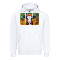 White autumn baby cow Zipper Hoodie - Jasminsmagicworld
