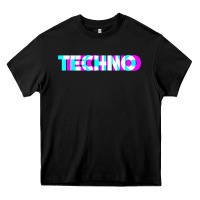 Black techno music t shirt Heavy Core Tee - linhVisuals