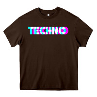 Chocolate Brown techno music t shirt Heavy Core Tee - linhVisuals