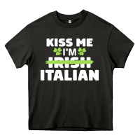 Asphalt kiss me im italian t  shirt kiss me i'm irish italian patriotic st pat Heavy Core Tee - linhVisuals