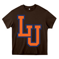 Chocolate Brown langston university lion Heavy Core Tee - linhVisuals