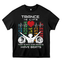 Black trance music retro vintage dj gift t shirt Heavy Core Tee - linhVisuals