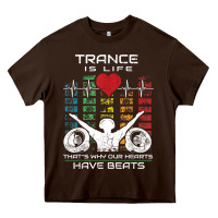 Chocolate Brown trance music retro vintage dj gift t shirt Heavy Core Tee - linhVisuals