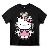 Black kitty Heavy Core Tee - linhVisuals