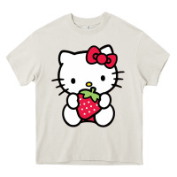 Cream kitty Heavy Core Tee - linhVisuals