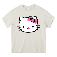 Cream kitty Heavy Core Tee - linhVisuals
