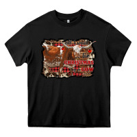 Black all i want for christmas is a cow Heavy Core Tee - RanaPortraitStore