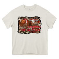 Cream all i want for christmas is a cow Heavy Core Tee - RanaPortraitStore