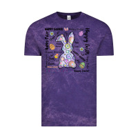 Cloud Purple Happy Easter Vintage Tee - CowhideDigitalArt