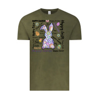Vintage Olive Happy Easter Vintage Tee - CowhideDigitalArt