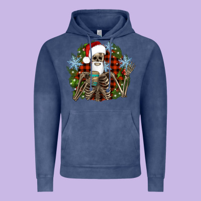 Santa Skeleton Christmas Vintage Hoodie Designed By Artiststas