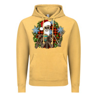 Vintage Mustard Santa skeleton christmas Vintage Hoodie - Artiststas