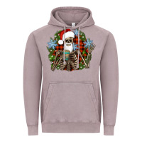 Vintage Zinc Santa skeleton christmas Vintage Hoodie - Artiststas