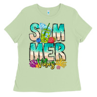 Matcha Summer Vibes Ladies Tee - CowhideDigitalArt