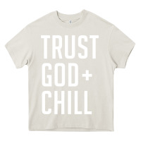 Cream trust god and chill tee vintage pullover hoodie Heavy Core Tee - linhVisuals