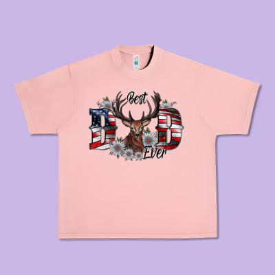 Best Dad Ever Urban Heavy Tee Designed By Cowhidedigitalart