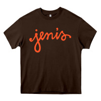 Chocolate Brown Jenis Ice Creams Heavy Core Tee - linhVisuals