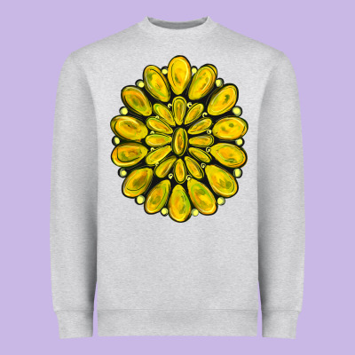 Yellow  Gemstone Jewelny Heavyweight Sweatshirt Designed By Ranaportraitstore