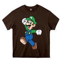 Chocolate Brown luigi Heavy Core Tee - linhVisuals