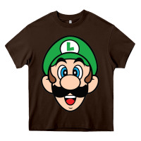 Chocolate Brown luigi Heavy Core Tee - linhVisuals