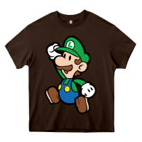 Chocolate Brown paper luigi Heavy Core Tee - linhVisuals