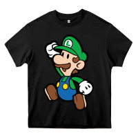 Black paper luigi Heavy Core Tee - linhVisuals