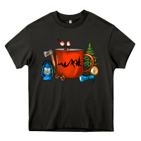 Asphalt Camper Coffee Cup Heavy Core Tee - FaDigitalArtStudio