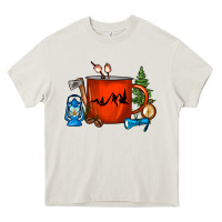 Cream Camper Coffee Cup Heavy Core Tee - FaDigitalArtStudio