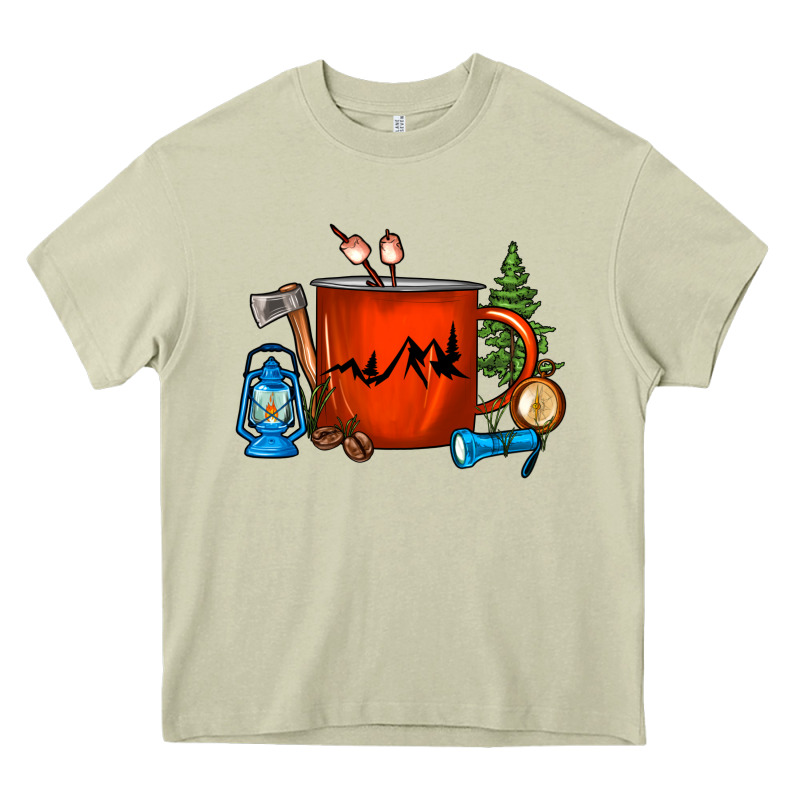 Camper Coffee Cup Heavy Core Tee by FaDigitalArtStudio | Teevron