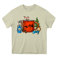 Mossy Camper Coffee Cup Heavy Core Tee - FaDigitalArtStudio