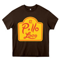 Chocolate Brown el pollo loco Heavy Core Tee - linhVisuals