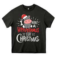 Asphalt i want hippopotamus for christmas hippo xmas gift Heavy Core Tee - linhVisuals