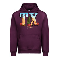 Mauve Wine texas cactus Urban Hoodie - RanaPortraitStore