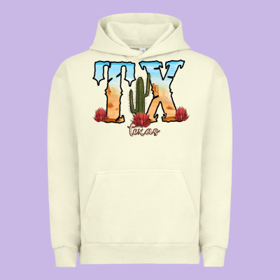 Texas Cactus Urban Hoodie Designed By Ranaportraitstore