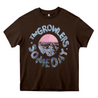 Chocolate Brown the growlers Heavy Core Tee - linhVisuals