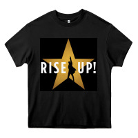 Black rise up! hamilt musical broadway Heavy Core Tee - linhVisuals