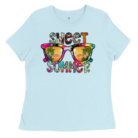 Baby Blue Sweet Summer Ladies Tee - CowhideDigitalArt