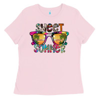 Bubblegum Pink Sweet Summer Ladies Tee - CowhideDigitalArt