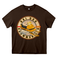 Chocolate Brown ski doo vintage snowmobiles Heavy Core Tee - linhVisuals