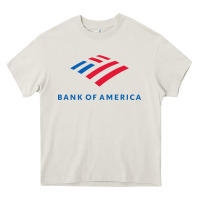 Cream bank of america Heavy Core Tee - linhVisuals